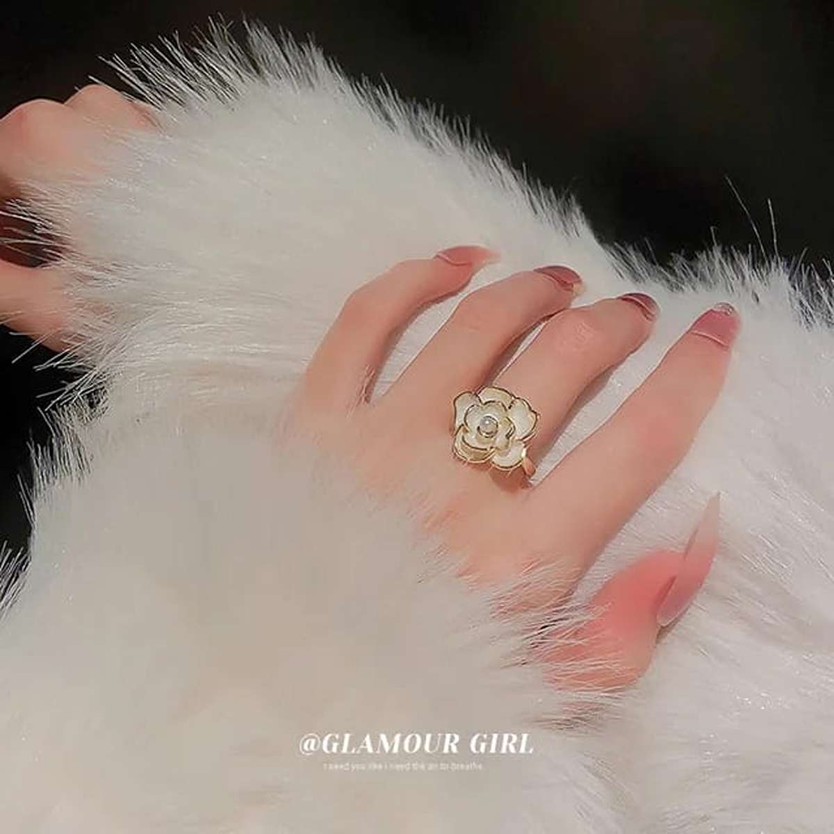 White Floral Ring
