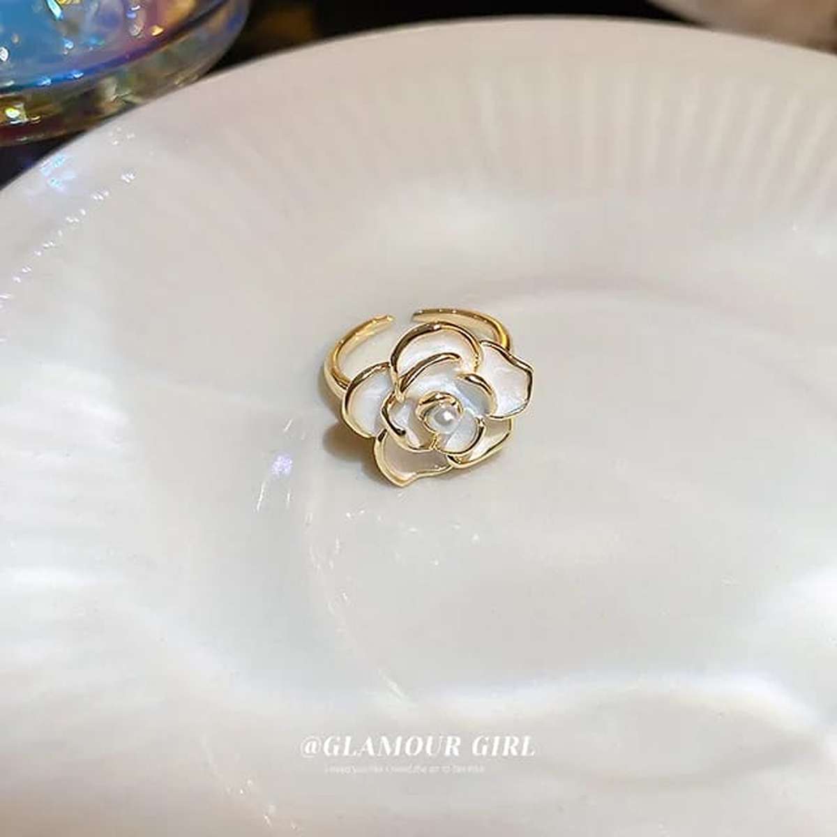 White Floral Ring
