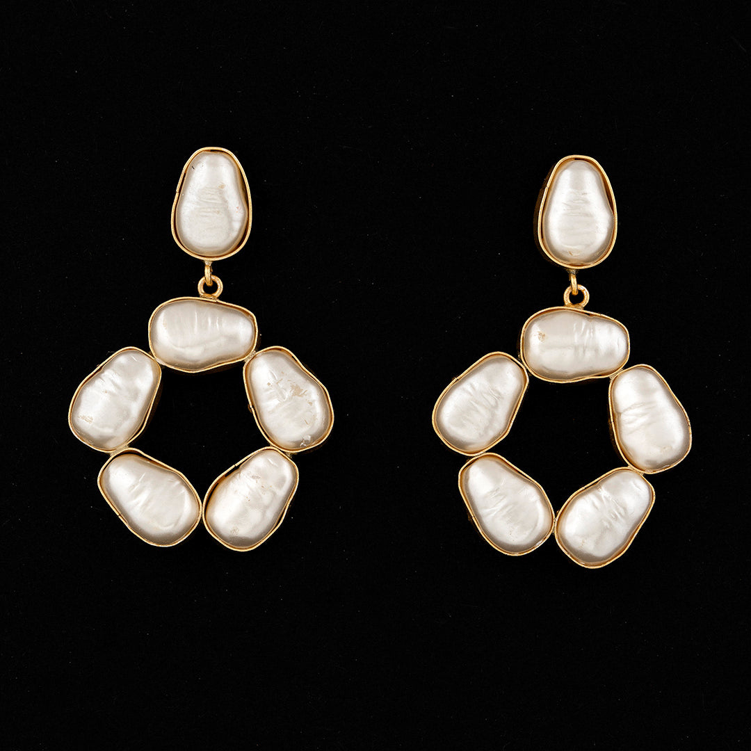 Pearl Circle Earring