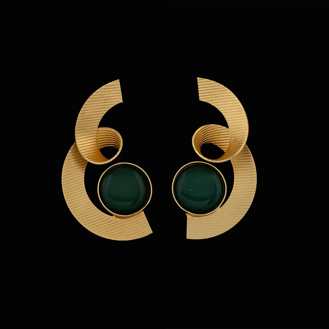 Green Duel Turner Earrings