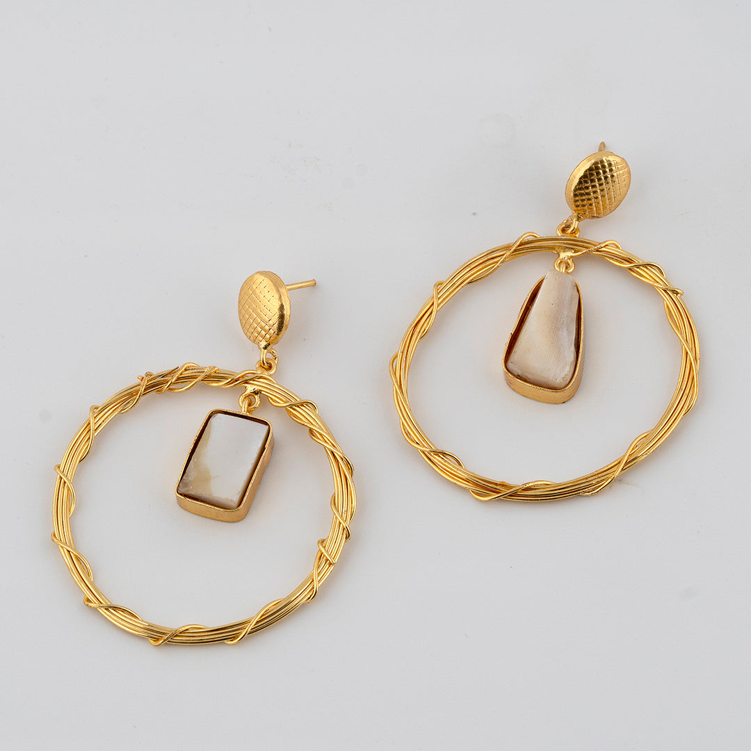 Golden Droplet Earrings
