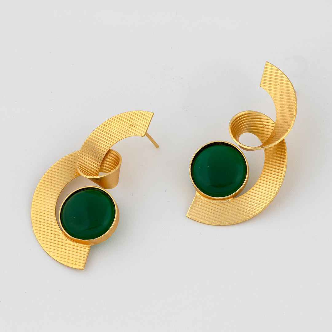 Green Duel Turner Earrings