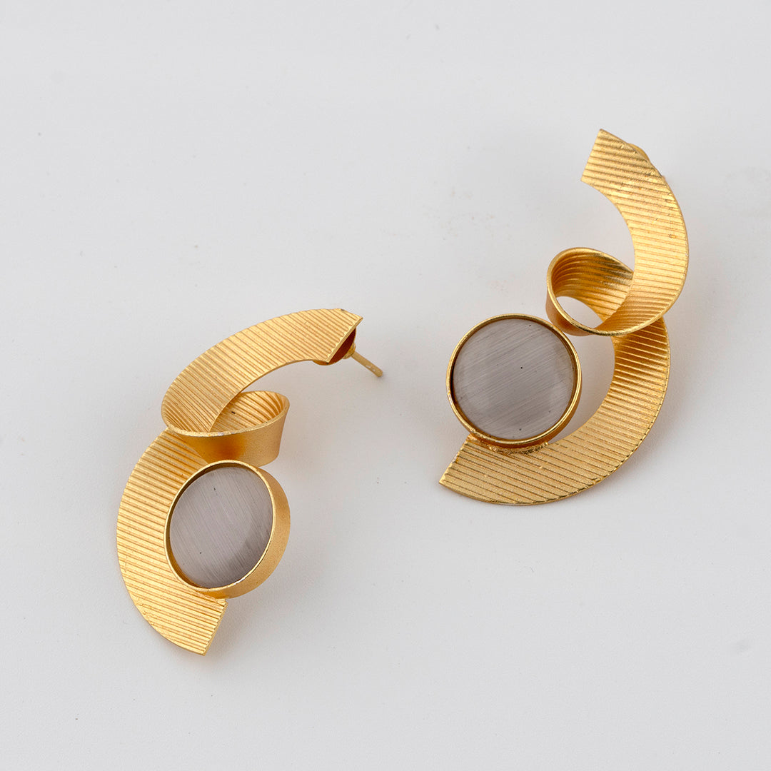 Grey Duel Turner Earrings