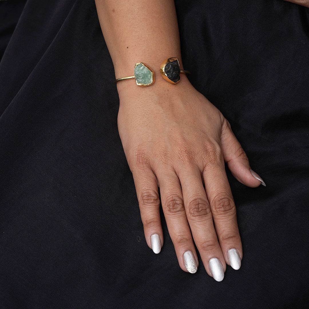 Black & Green Bracelet cuff