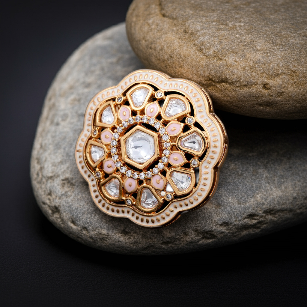 Polki dia traditional ring