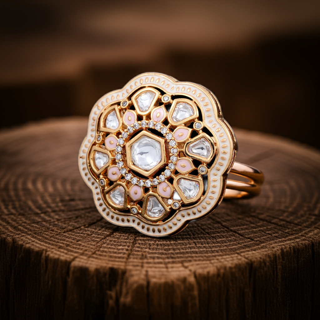 Polki dia traditional ring
