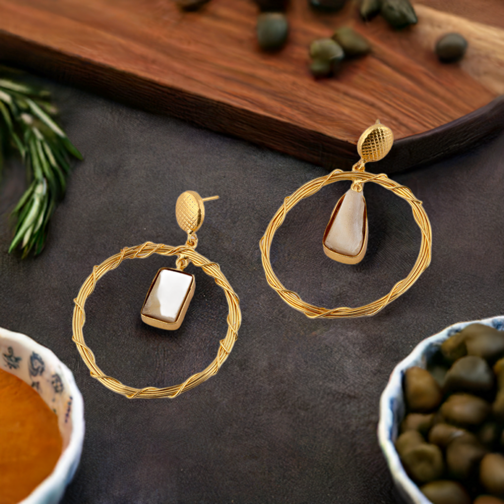 Golden Droplet Earrings