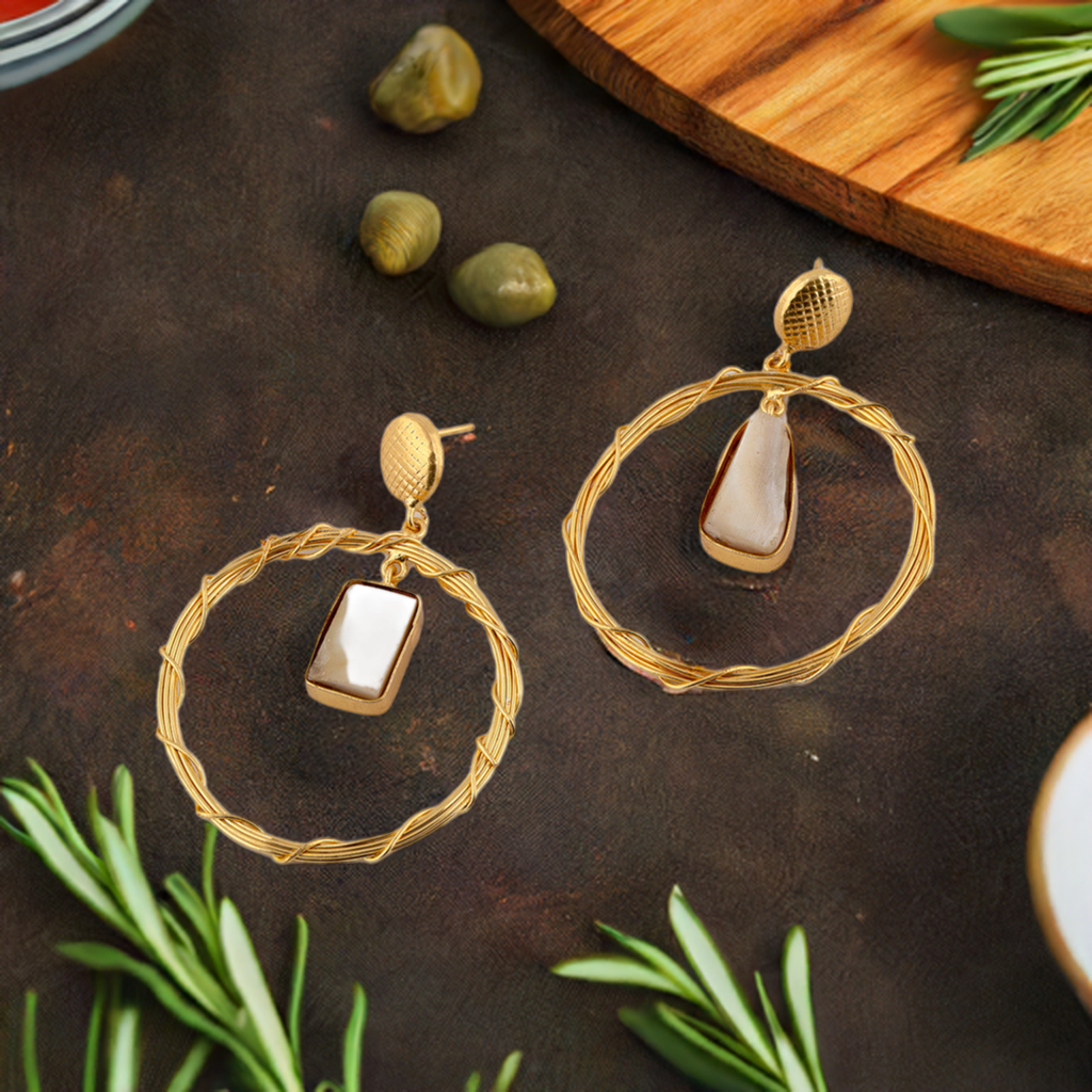 Golden Droplet Earrings