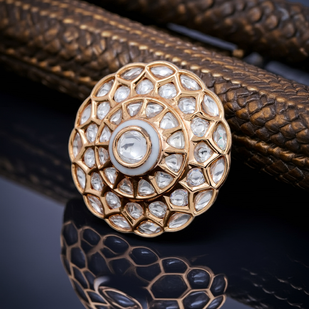 polki dia round ring