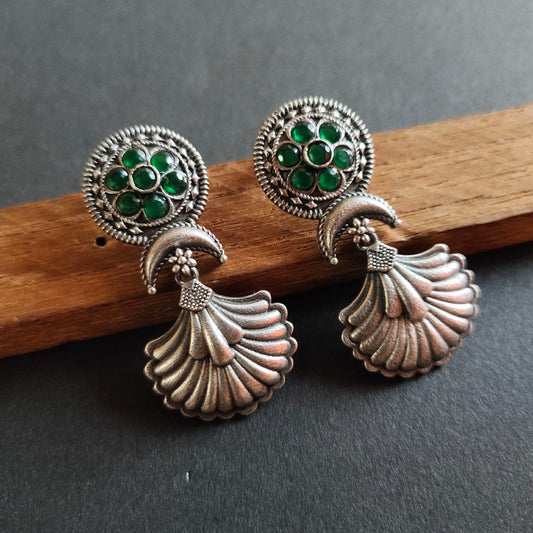 Green Stone silver dangle