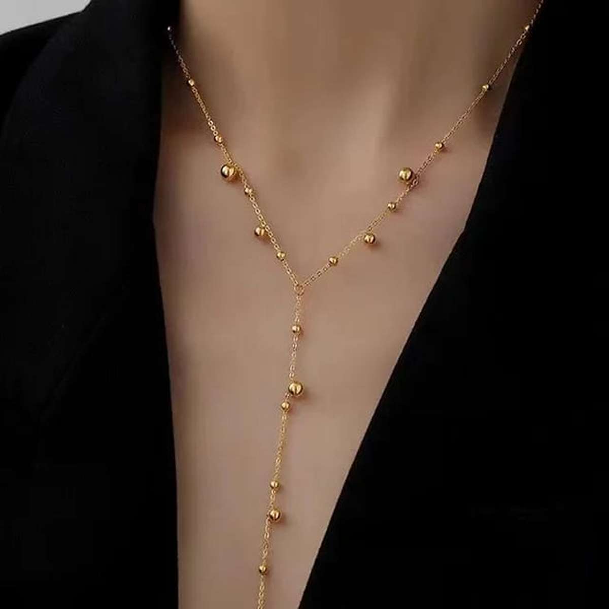 Golden long ball Pendent