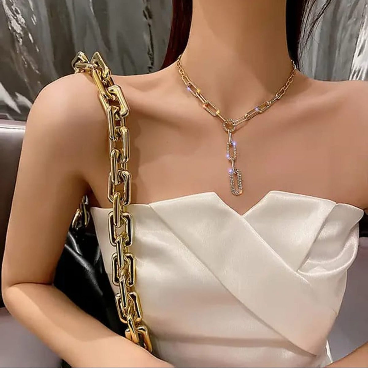 Diamond Neck Y Chain