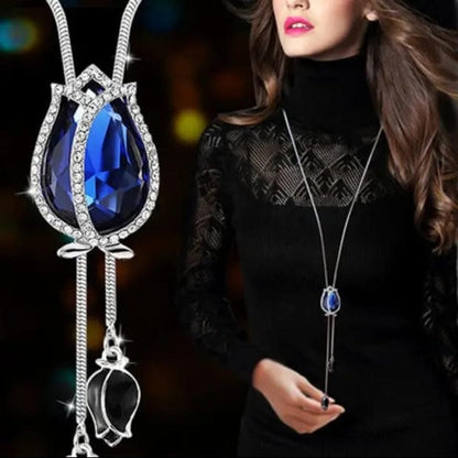 Blue Sapphire Diamond Pendant