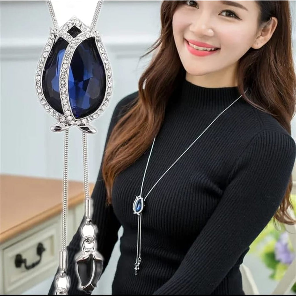 Blue Sapphire Diamond Pendant