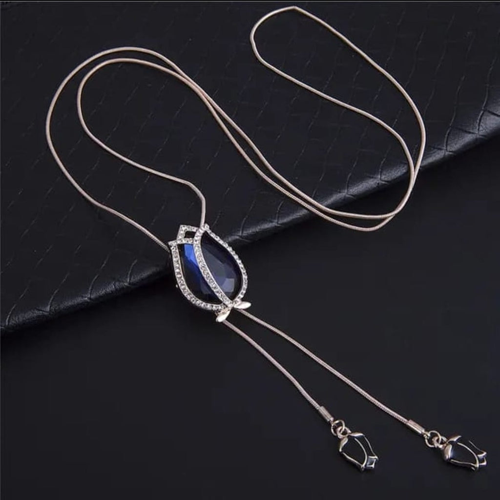 Blue Sapphire Diamond Pendant
