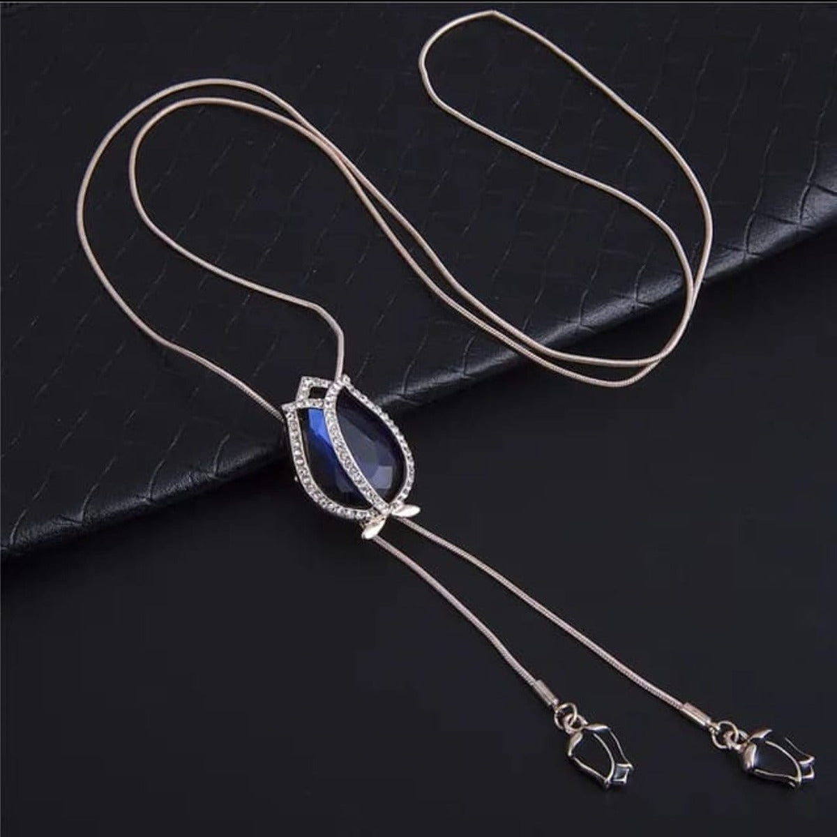 Blue Sapphire Diamond Pendant