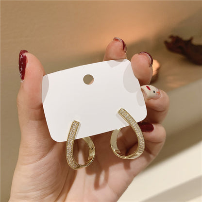 Diamond Twisted Stud Earrings