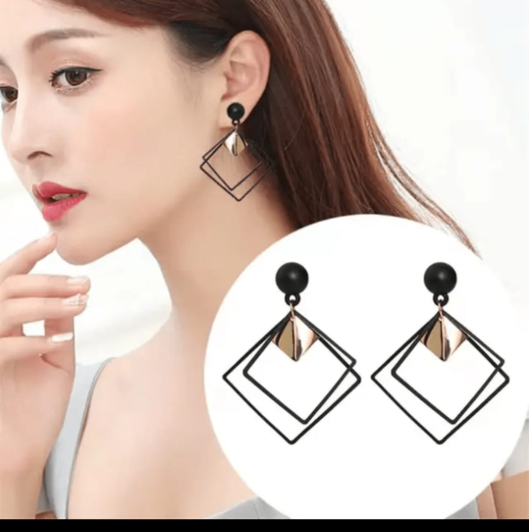Square Design Earring