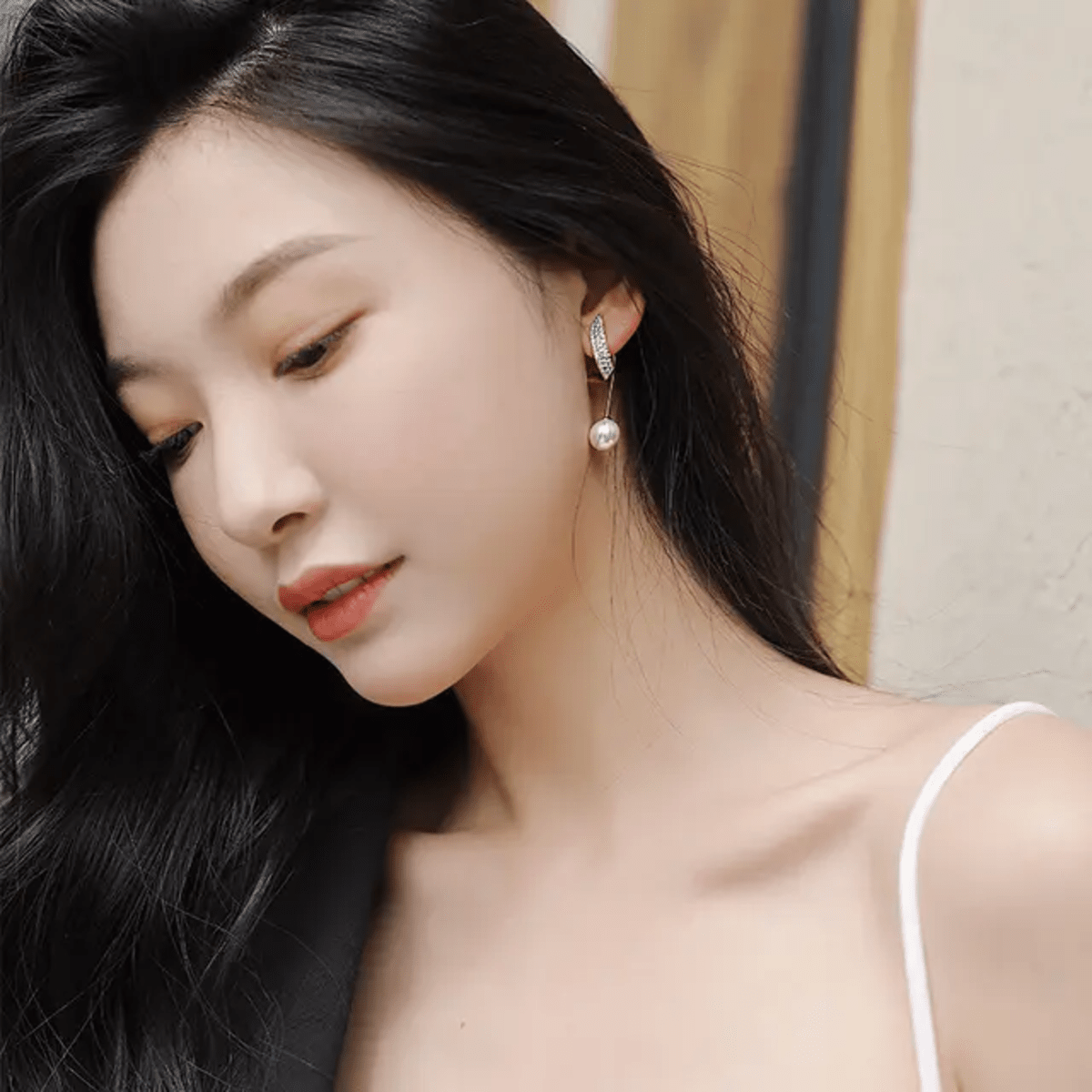 Diamond Pearl Dangler Earring