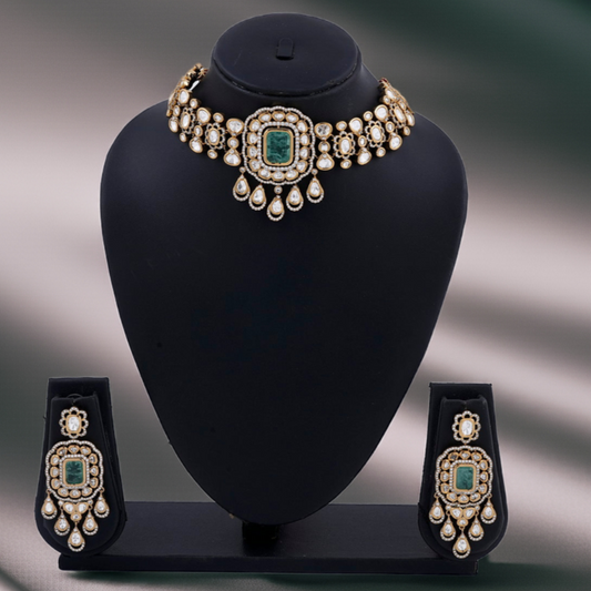 Emerald Dia Choker necklace