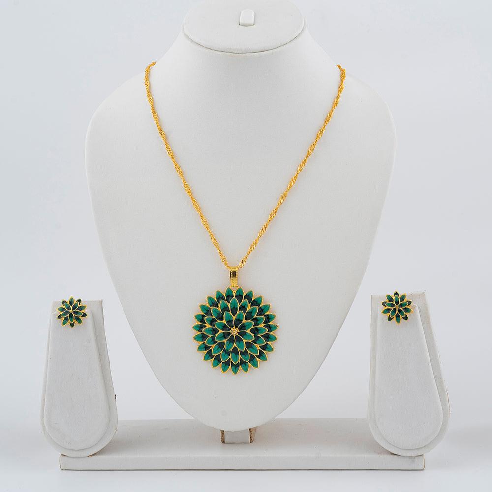 Meenakari Green Necklace