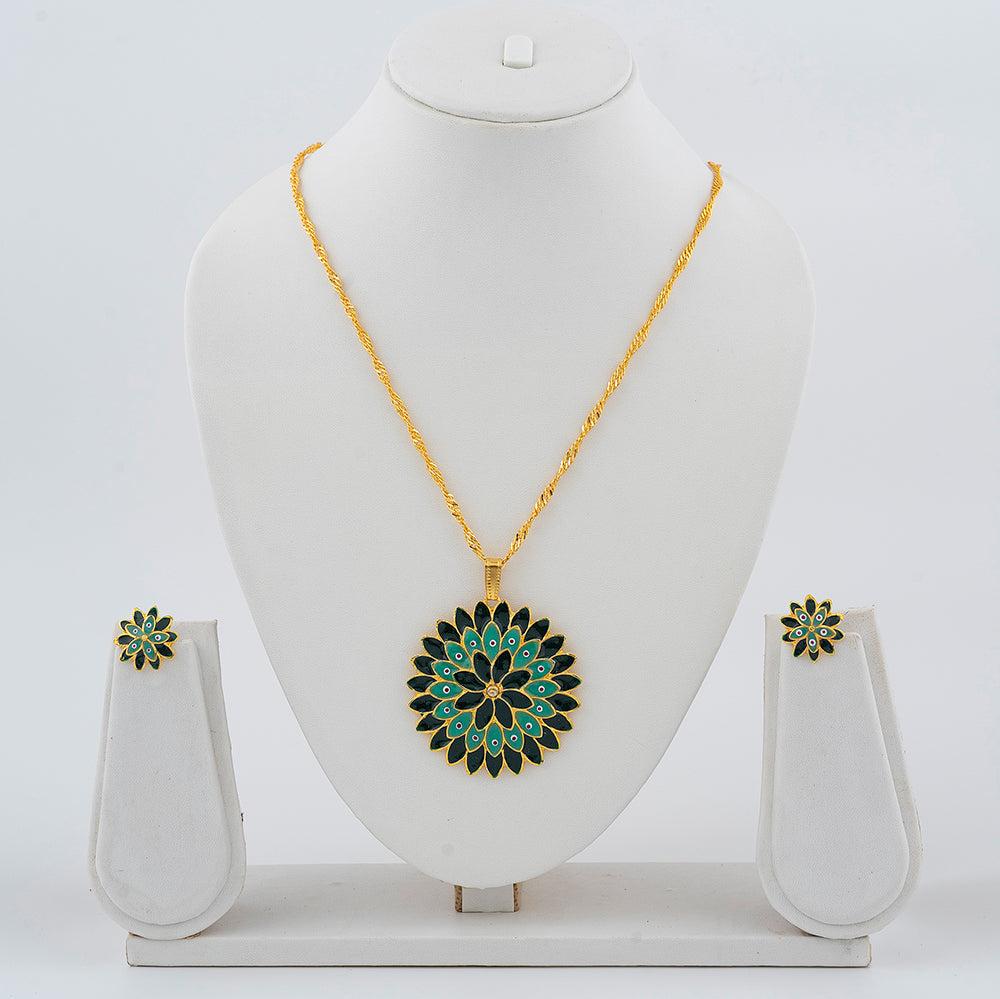 Meenakari Green & Black Necklace