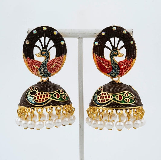 Peacock Brown Earrings
