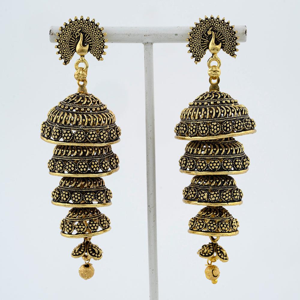Oxidized multi layer Earrings