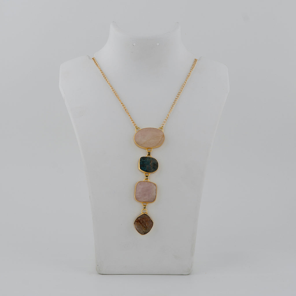 Multi stone chain pendant