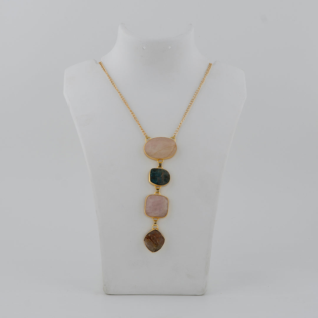 Multi stone chain pendant