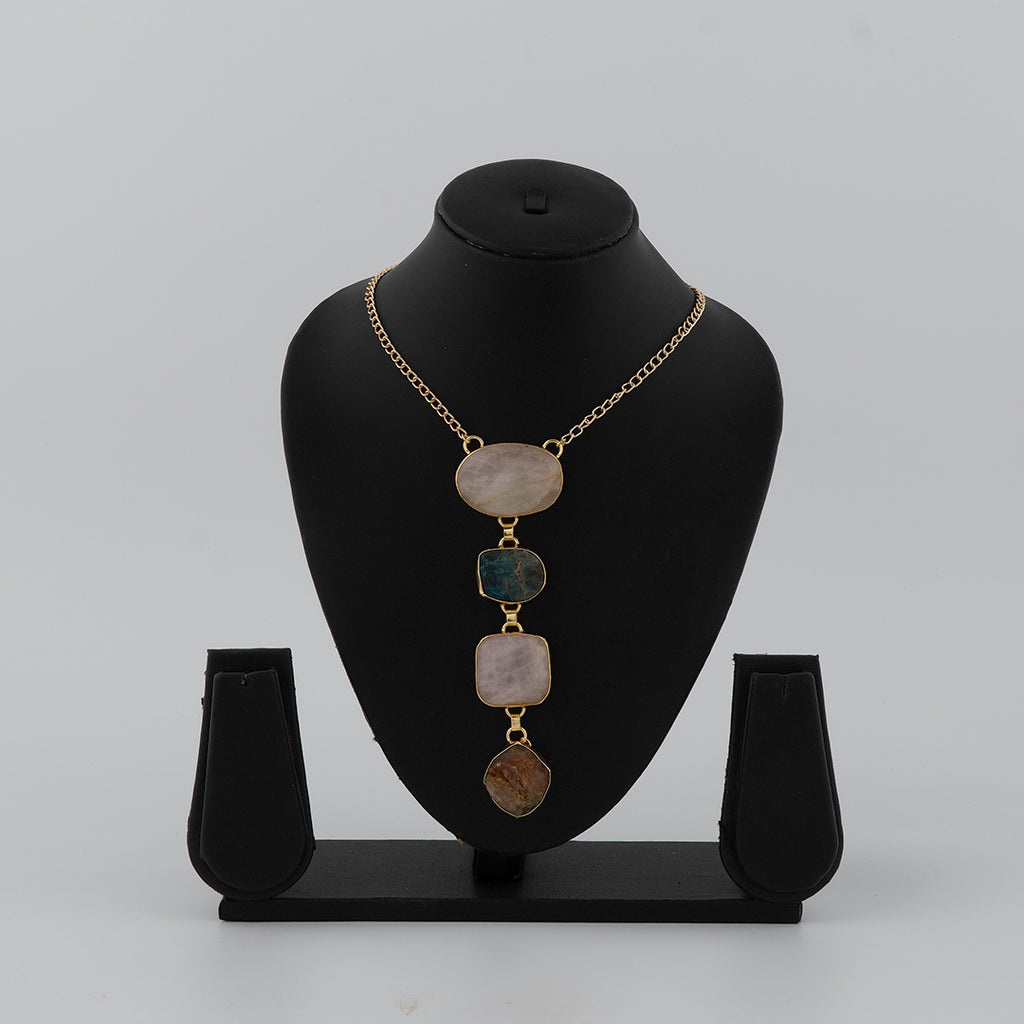 Multi stone chain pendant