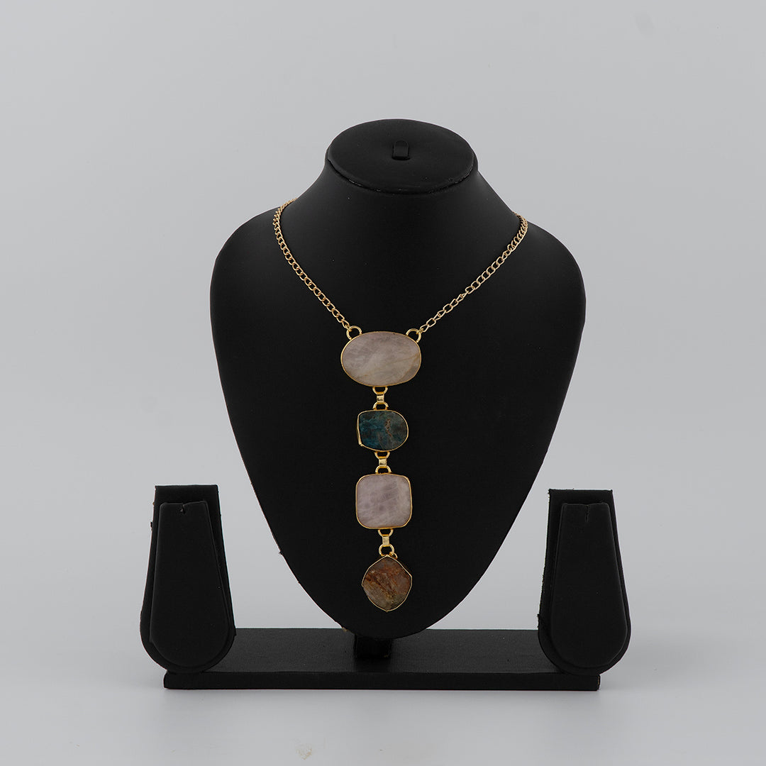 Multi stone chain pendant