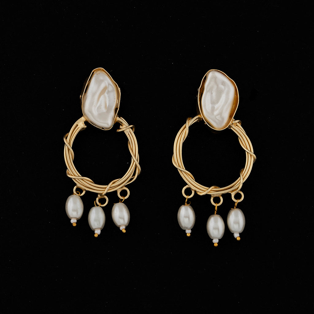 Pearl Ring Dangler Earring