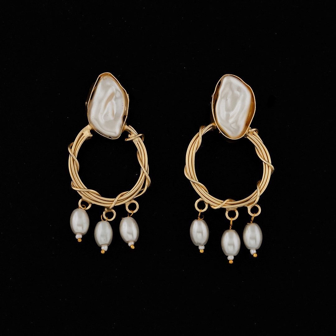 Pearl Ring Dangler Earring