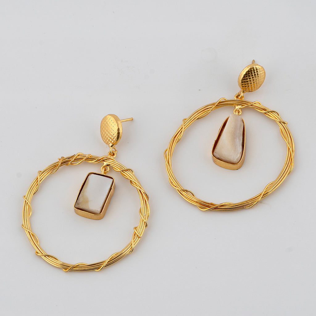 Golden Droplet Earrings
