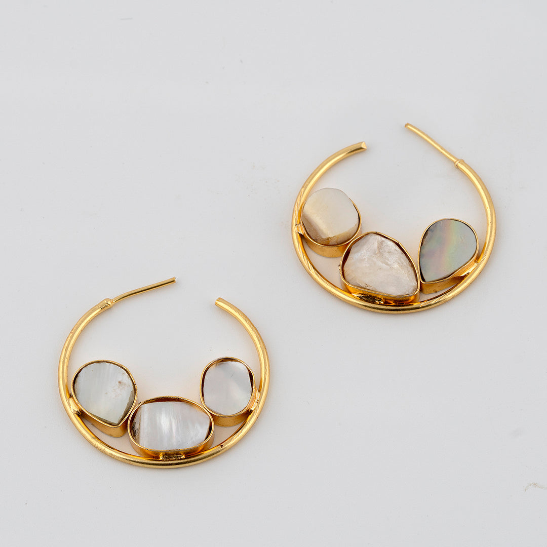 Three Stone Circle Earring