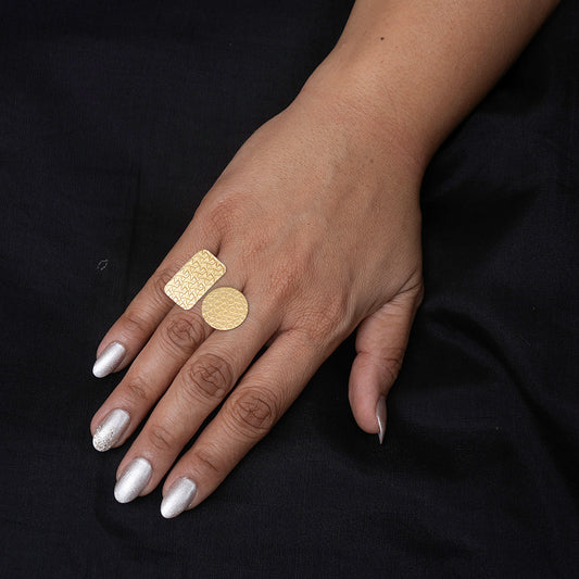 Golden Geometry Ring