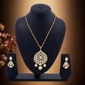 Meenakari Pendant Earrings With Polki