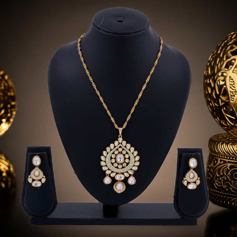 Meenakari with Dia Surrounding Necklace