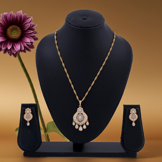 Pink Meenakari Necklace with polki Dia