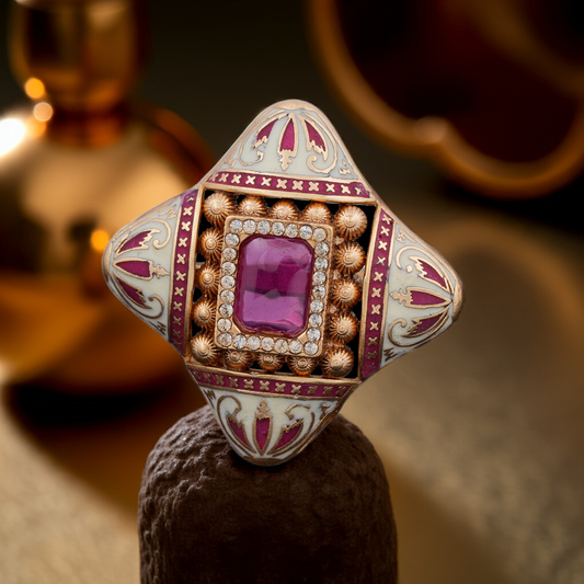 Ruby & Dia Geometry design ring
