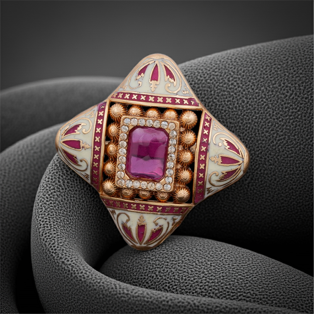 Ruby & Dia Geometry design ring