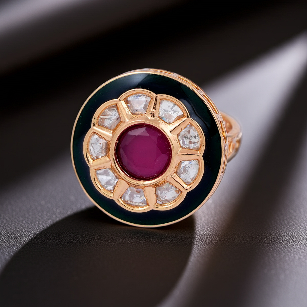 Ruby Dia minakari Ring
