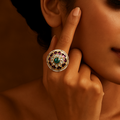 Ruby Emerald Pearl RIng