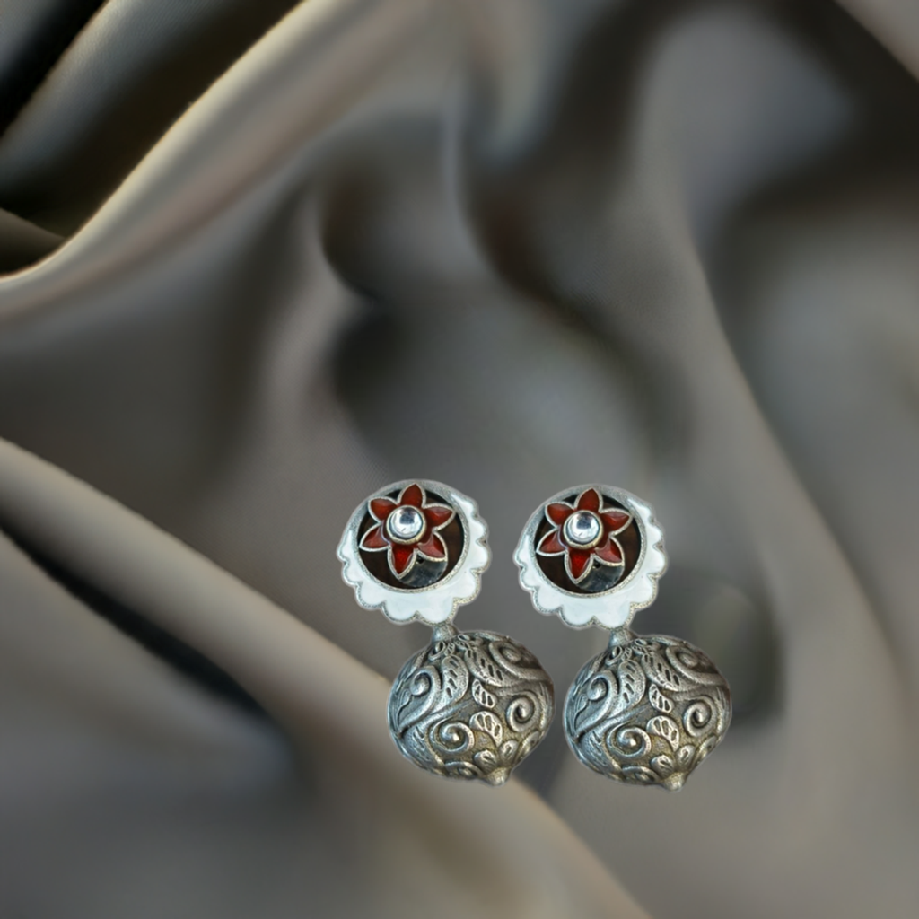 Red Silver & Gold Ball Dangle