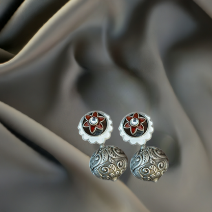 Red Silver & Gold Ball Dangle
