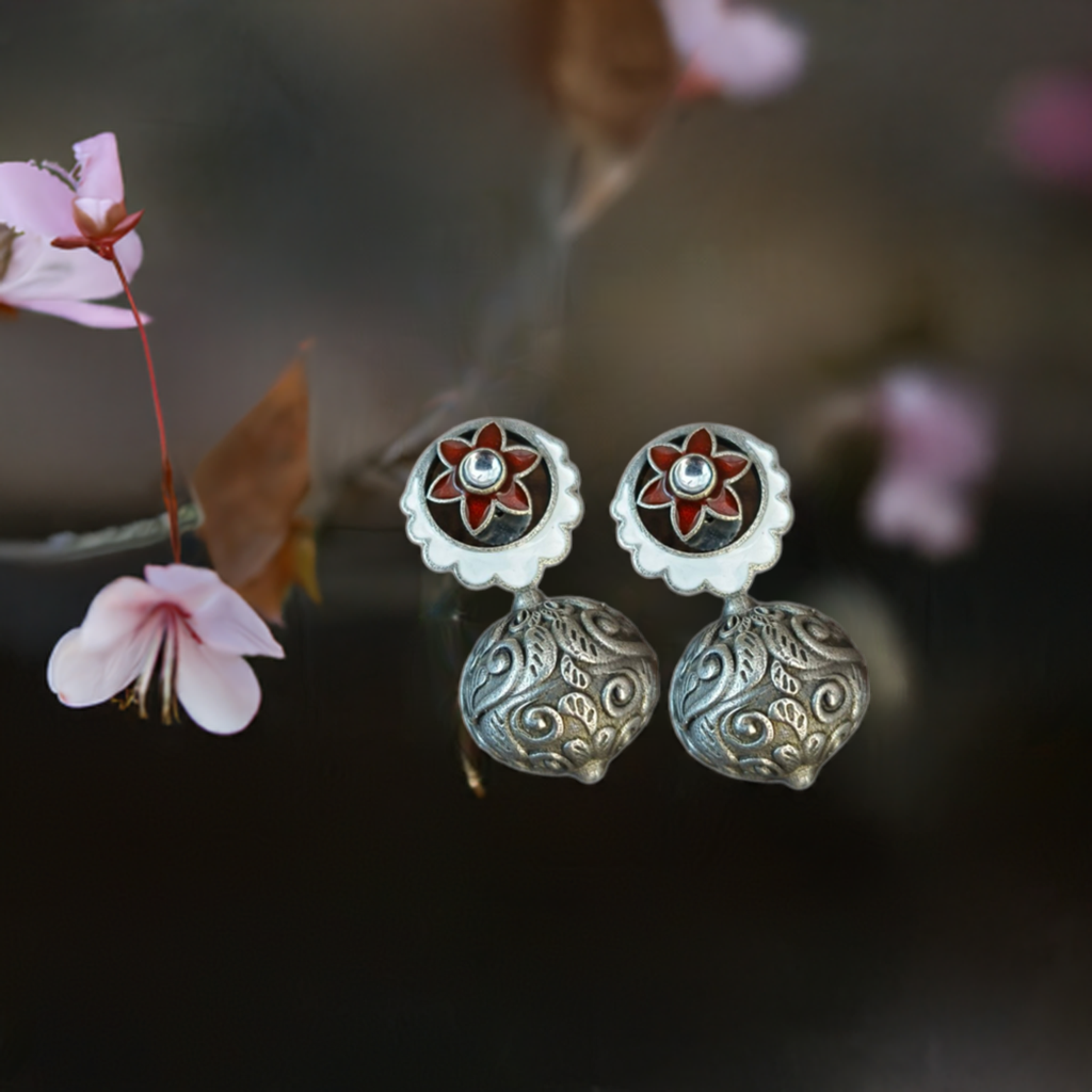 Red Silver & Gold Ball Dangle