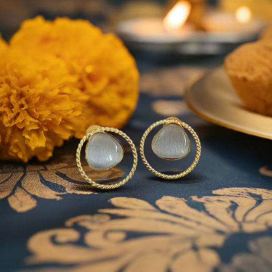 Grey Gold Stud
