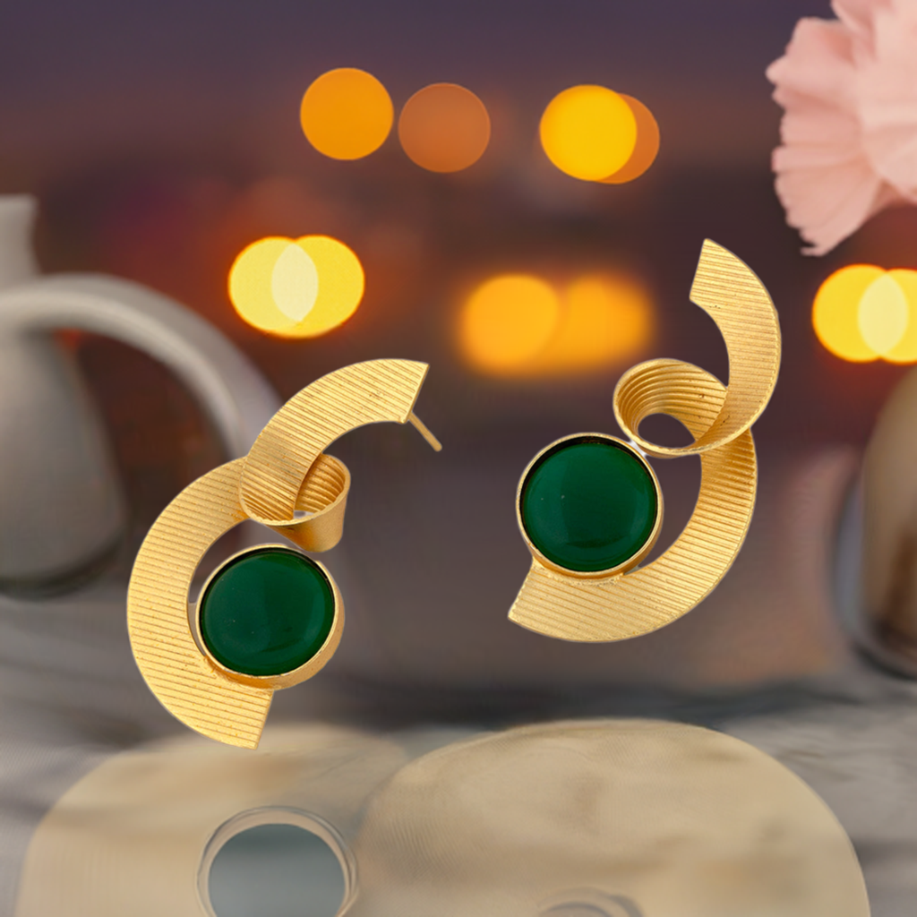 Green Duel Turner Earrings