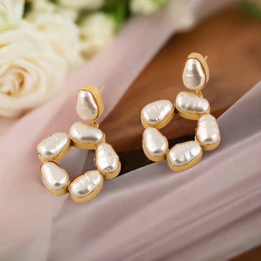Pearl Circle Earring